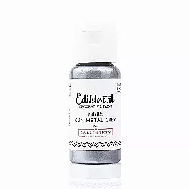 Edible Art Paint -Metallic Gun Metal Grey